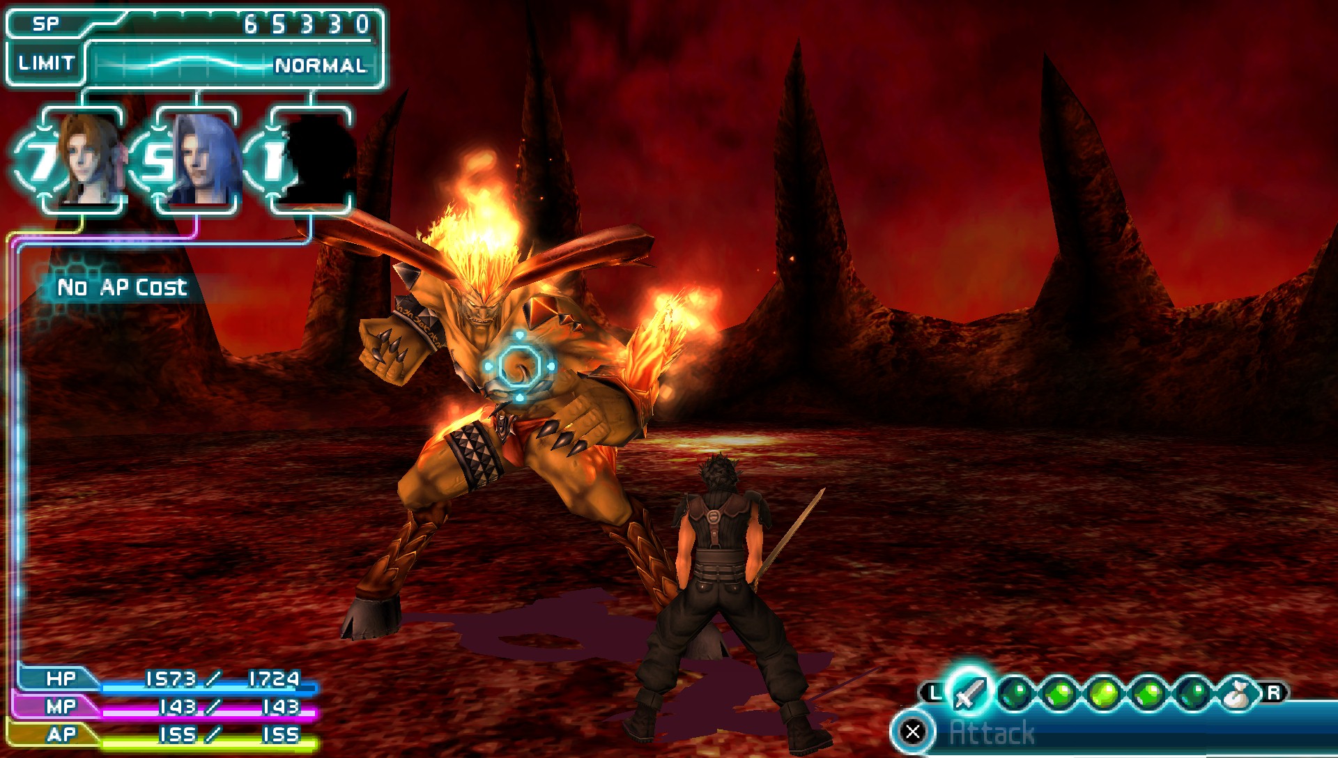 Crisis Core: Final Fantasy VII running in PPSSPP